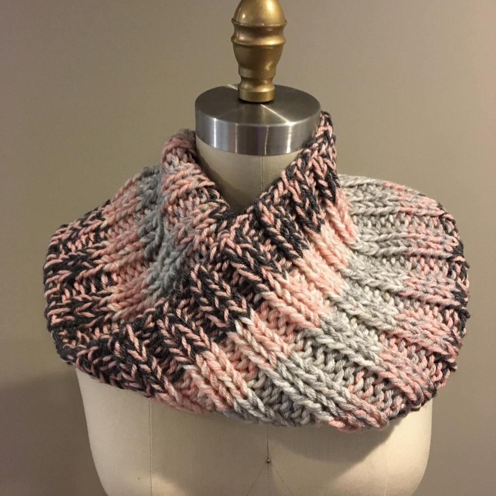 Knit Striped Cowl by Lilly LaFay